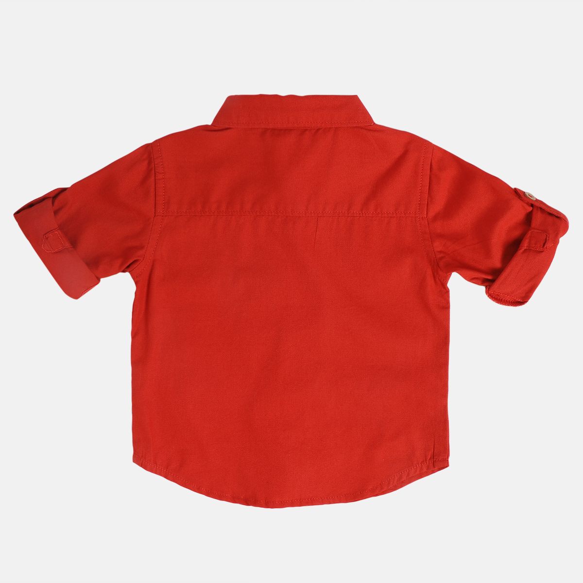 Boys Cotton Full Sleeves Solid Shirt - Red