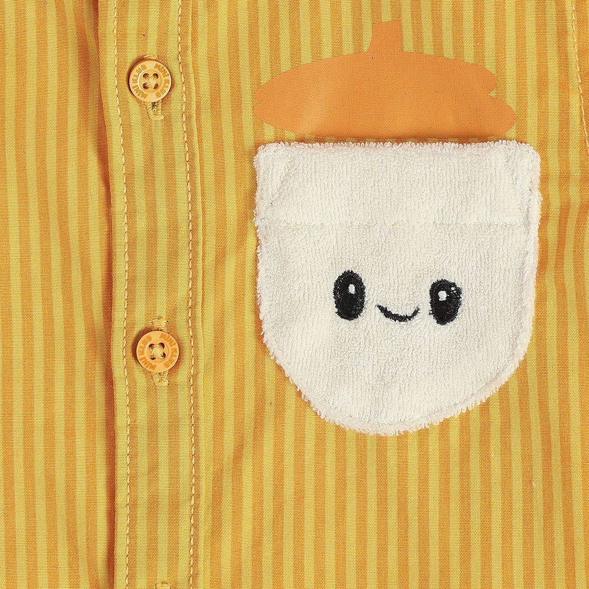 Boys Yellow Collar Full Sleeves Shirt