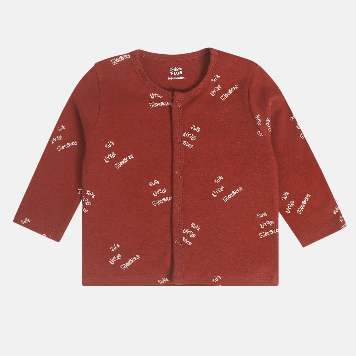 Boys Cotton Pack Of 2 Full Sleeves Typographic Printed Front Open Vest - Maroon & White