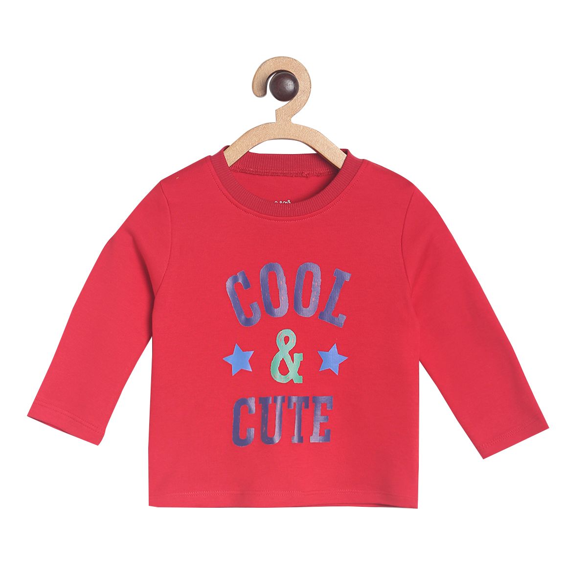Pack of 2 t-shirt - indianred & crimson for 0-3 Months