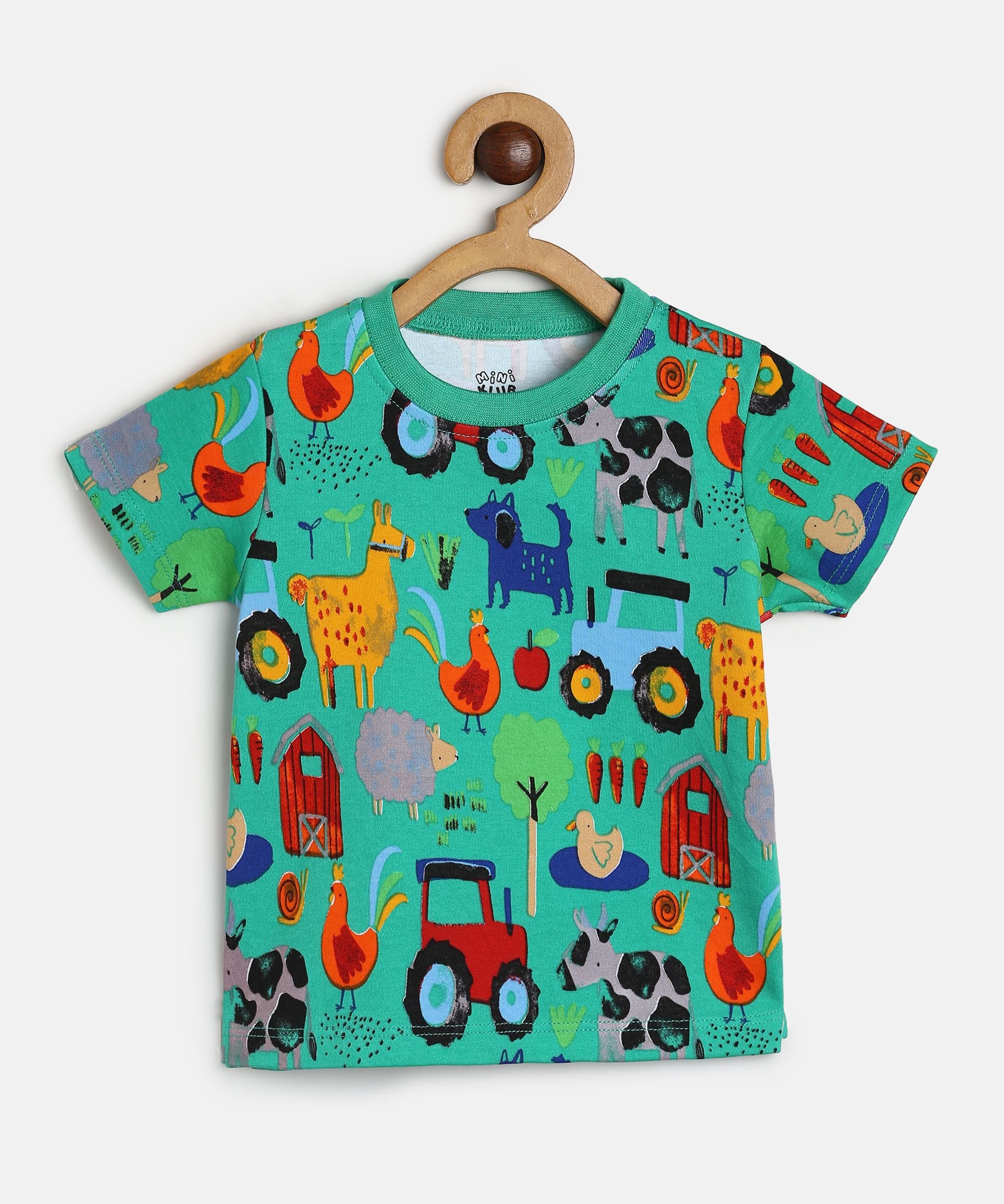 Baby Boys Red, Green and Blue Cotton Printed T-Shirts Pack of 3 Regular Fit Casual Wear