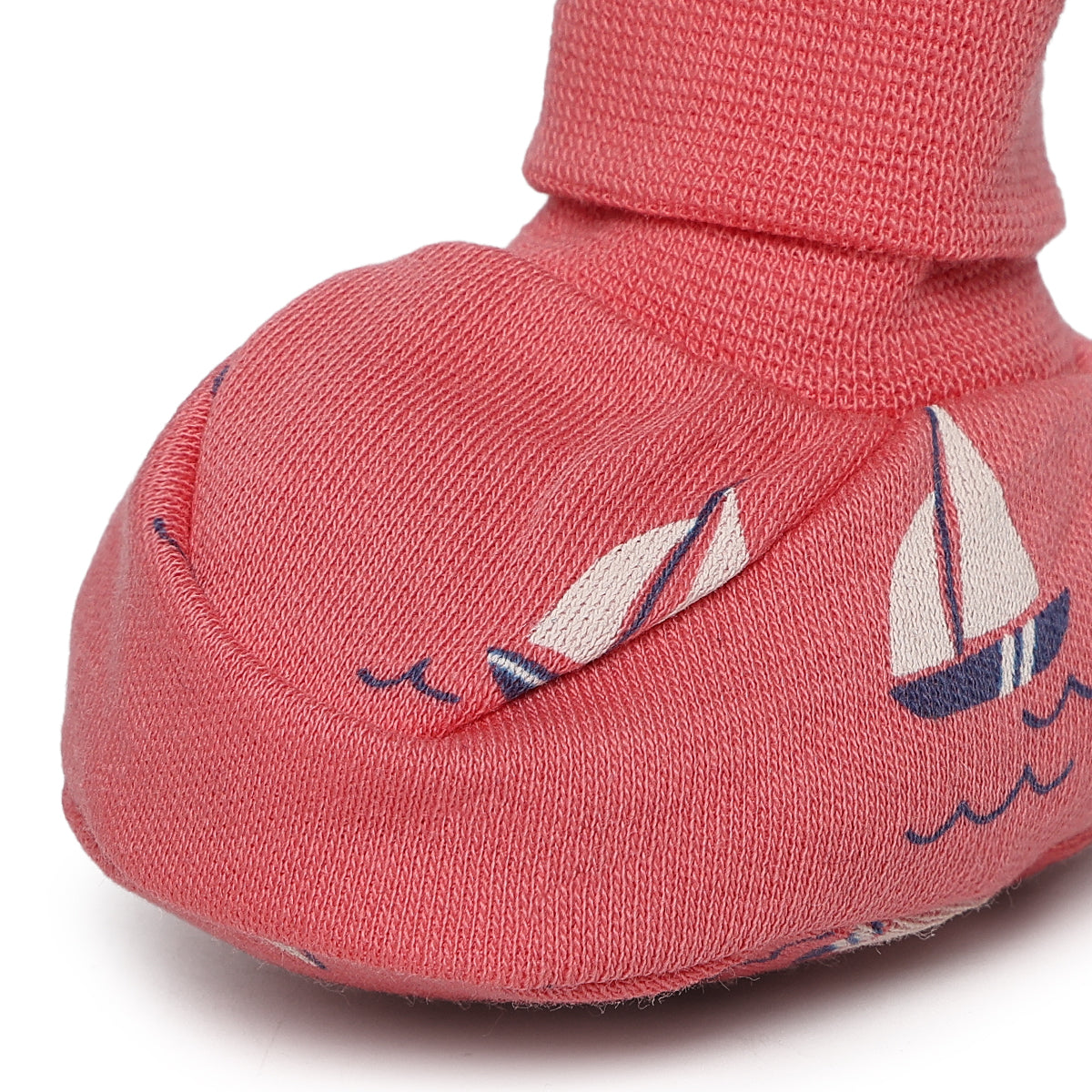 Baby Unisex Pink and Navy Blue Nautical Printed Booties Pack of 2 Casual Footwear