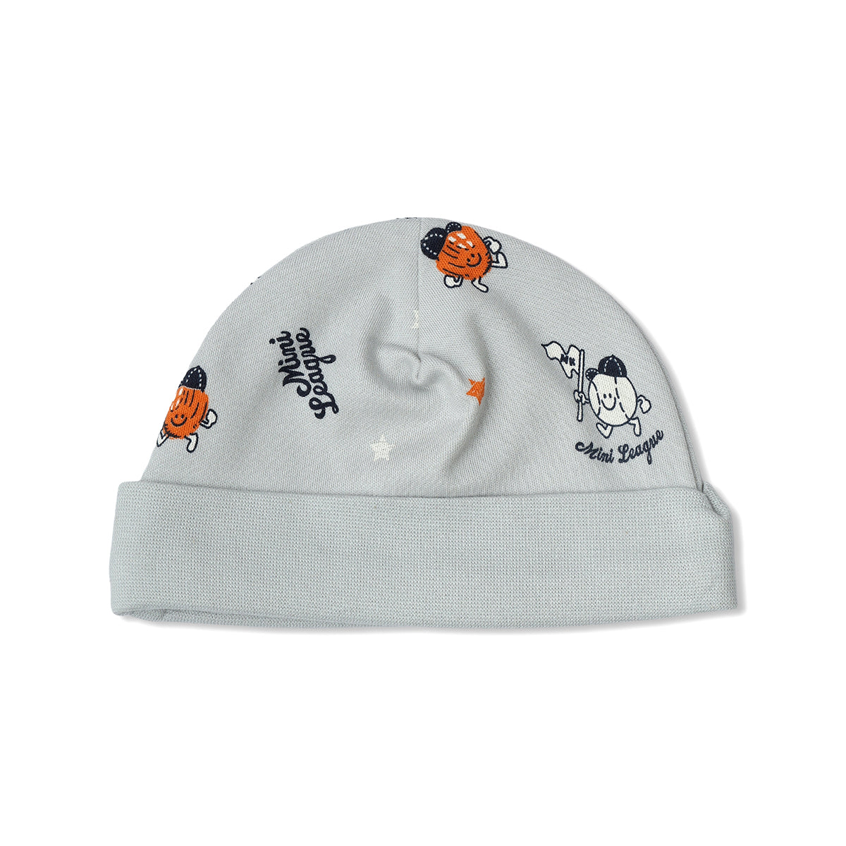 Baby Boys Printed Cap Pack Of 2, Blue And Grey