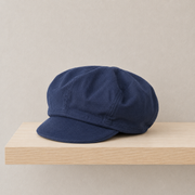 Baby Boys Navy Blue Cotton Blend Solid Newsboy Cap Classic Casual Wear