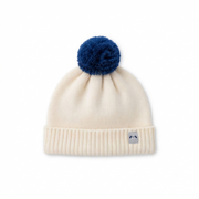 Baby Girls White Acrylic Knitted Cap Regular Fit Winter Wear