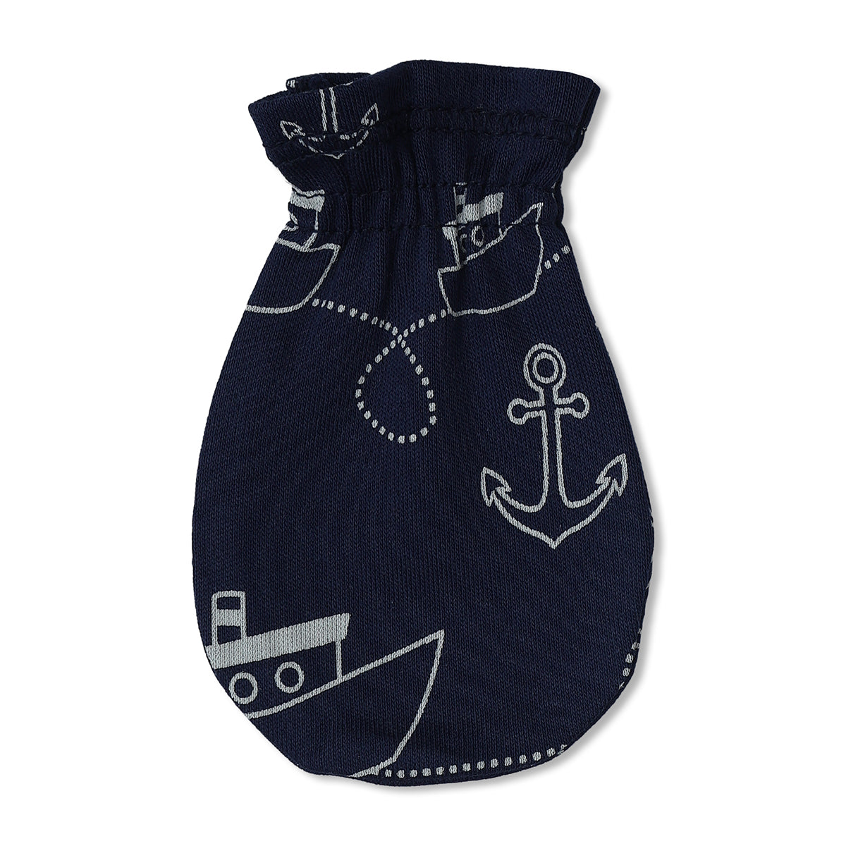 Baby Unisex Sailboat Print And Nautical Print Mittens Pack Of 2, Pink And Navy Blue