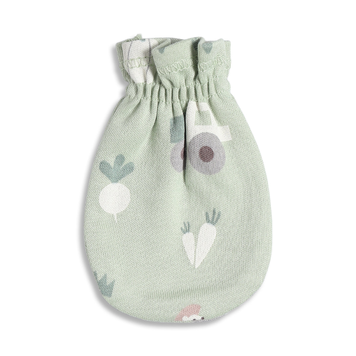 Baby Unisex Tractor Print And Farm Print Mittens Pack Of 2, Off White And Light Green