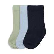 Baby Boys Green Blue And Navy Cotton Socks