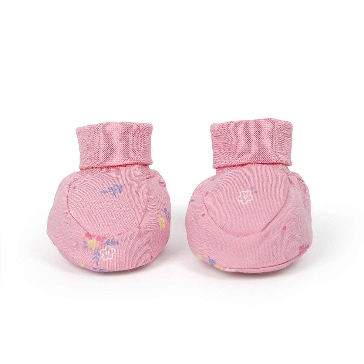 Baby Girls Floral And Swan Motif Booties Pack Of 2, Pink And Lavender