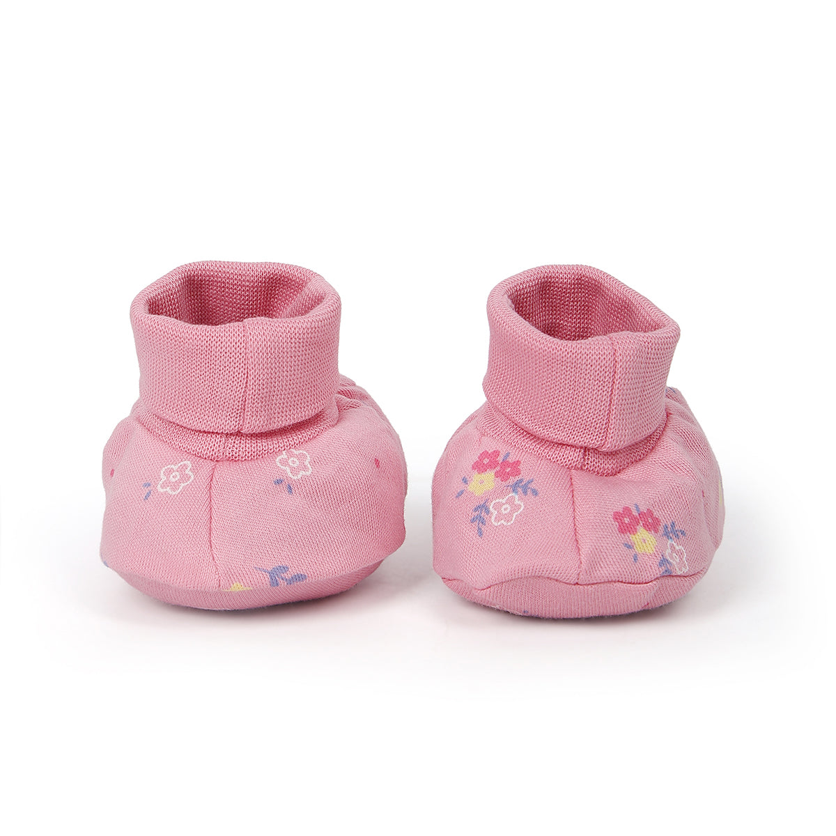 Baby Girls Floral And Swan Motif Booties Pack Of 2, Pink And Lavender
