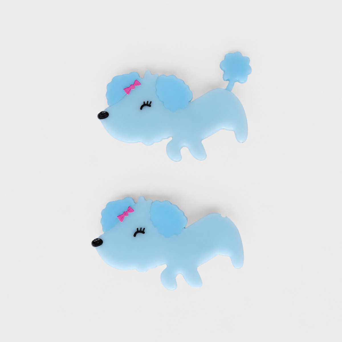 Baby Girls Blue Dog-Shaped Hair Clips 1 Pair Casual Wear