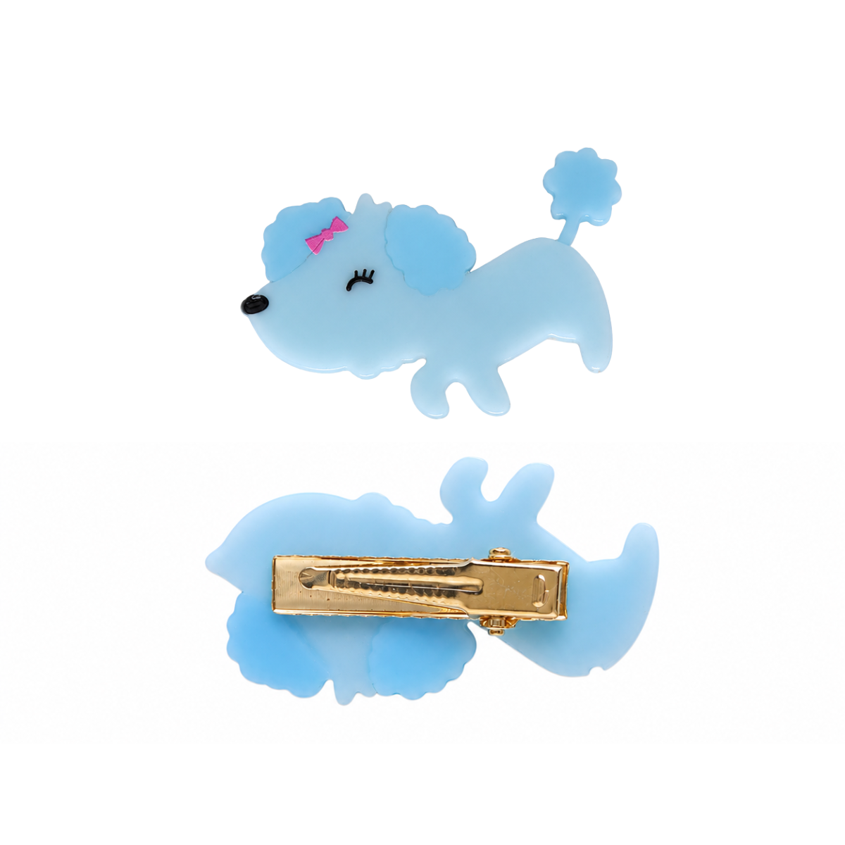 Baby Girls Blue Dog-Shaped Hair Clips 1 Pair Casual Wear
