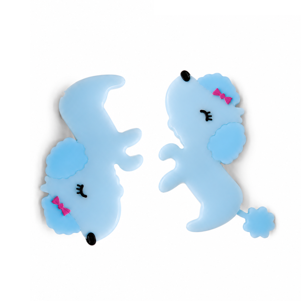 Baby Girls Blue Dog-Shaped Hair Clips 1 Pair Casual Wear