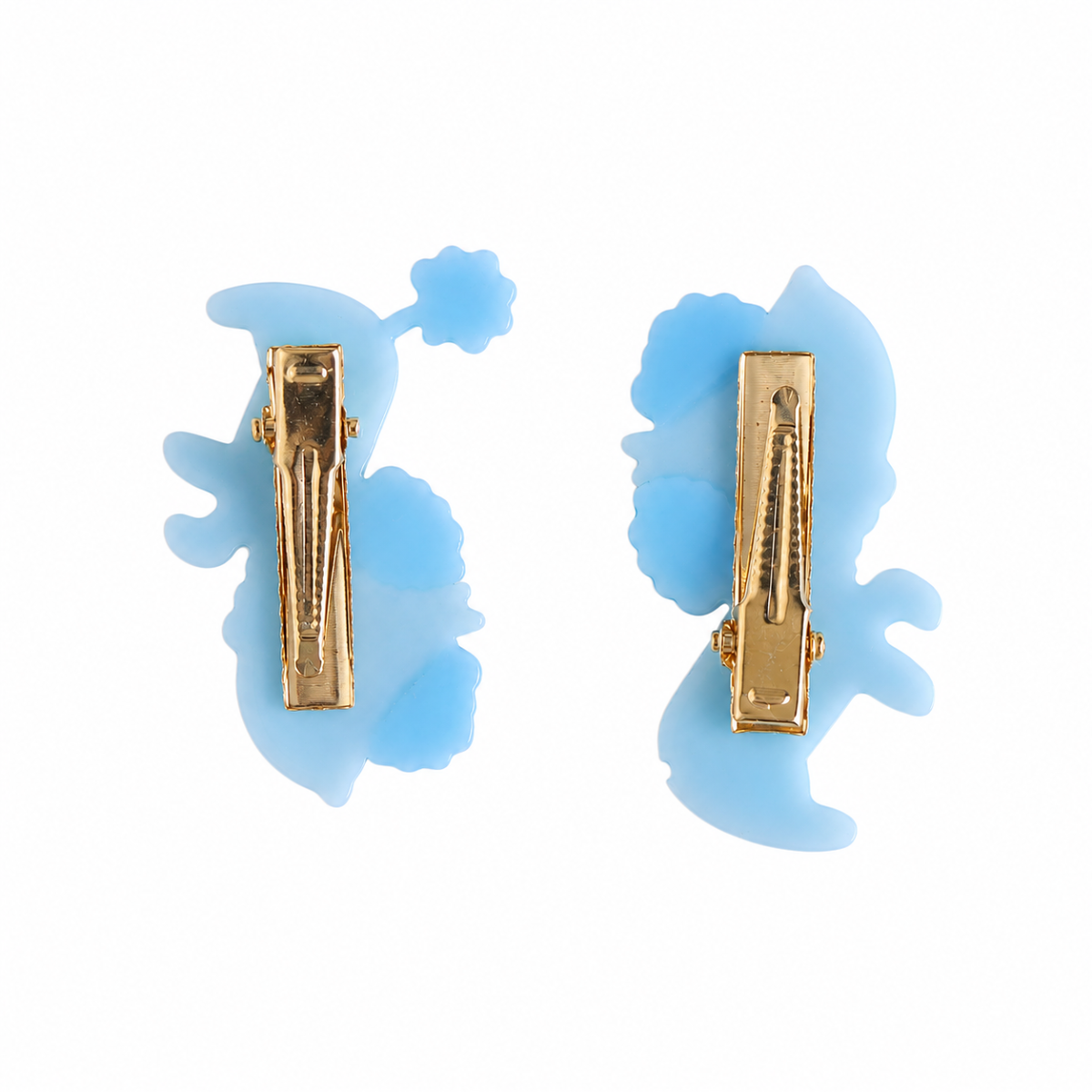 Baby Girls Blue Dog-Shaped Hair Clips 1 Pair Casual Wear