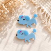 Baby Girls Blue Dog-Shaped Hair Clips 1 Pair Casual Wear