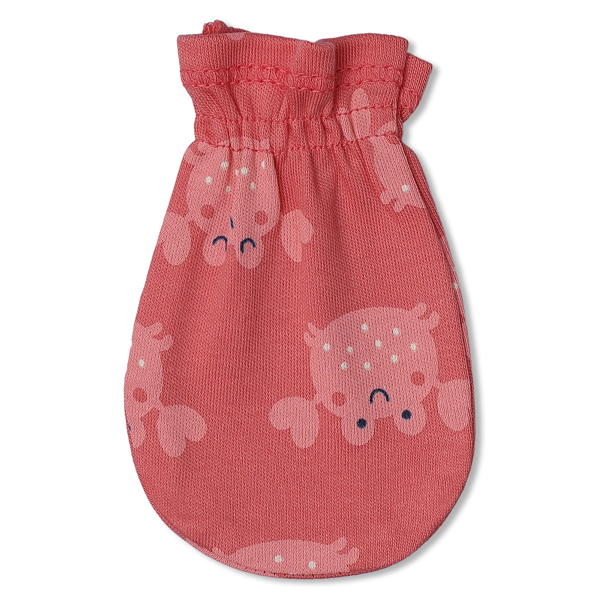 Baby Girls Sea Print And Animal Print Mittens Pack Of 2 White And Coral
