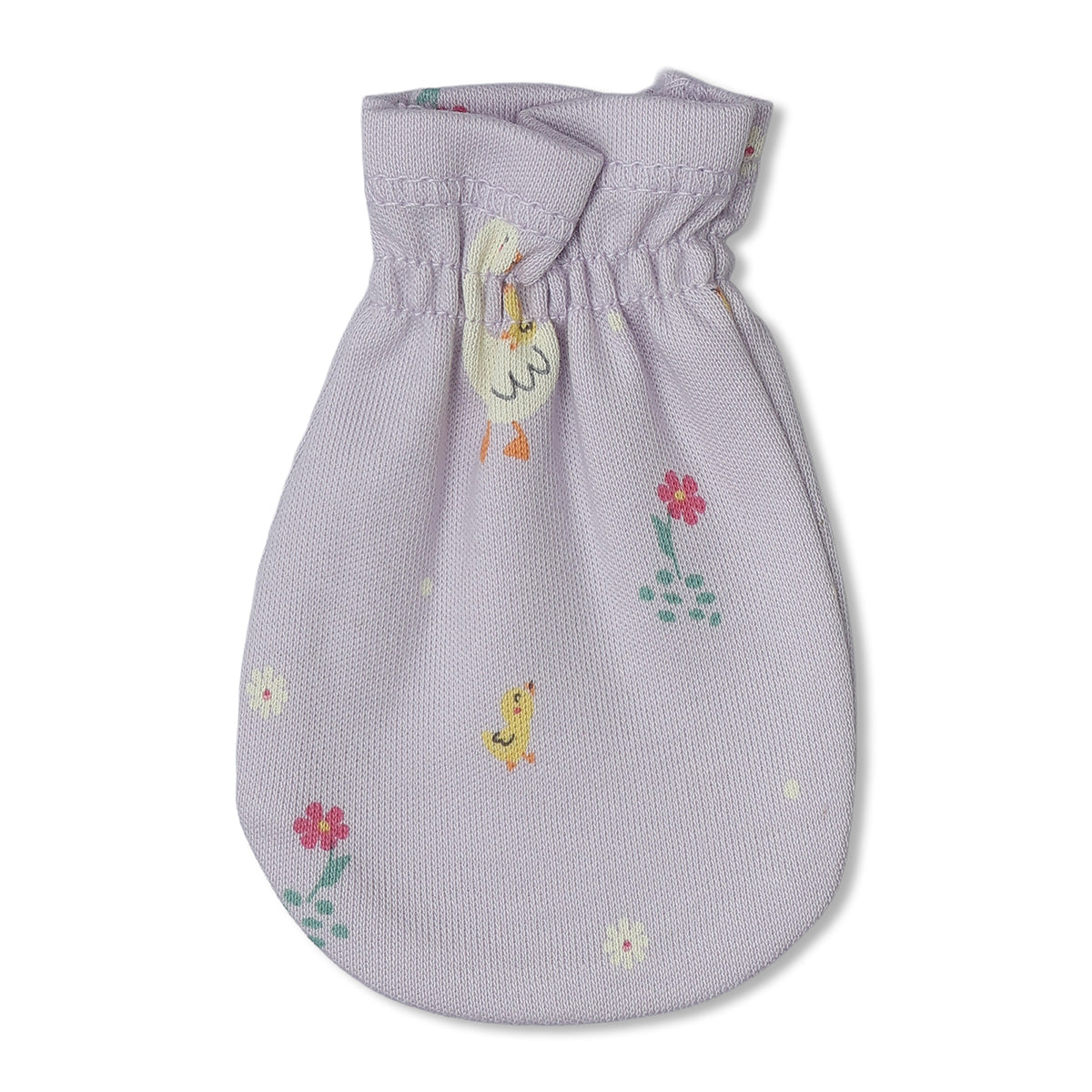 Baby Girls Bird And Floral Motif Mittens Pack Of 2, Pink And Lavender