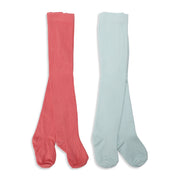 Baby Girls Coral And Mint Cotton Stockings