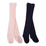 Baby Girls Pink And Navy Blue Cotton Stockings