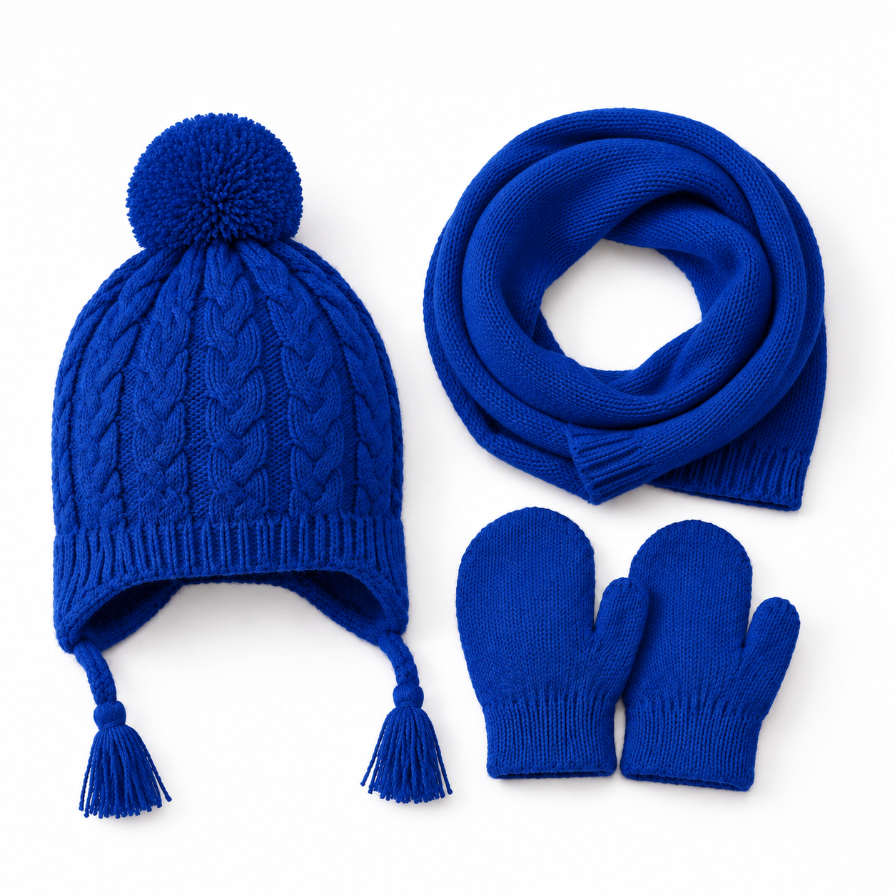 Baby Boys Blue Accessories Set Pack Of Four Regular Fit