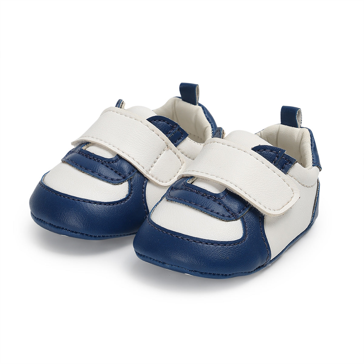 Baby Boys Colourblock Soft Sole Shoes, Blue and White