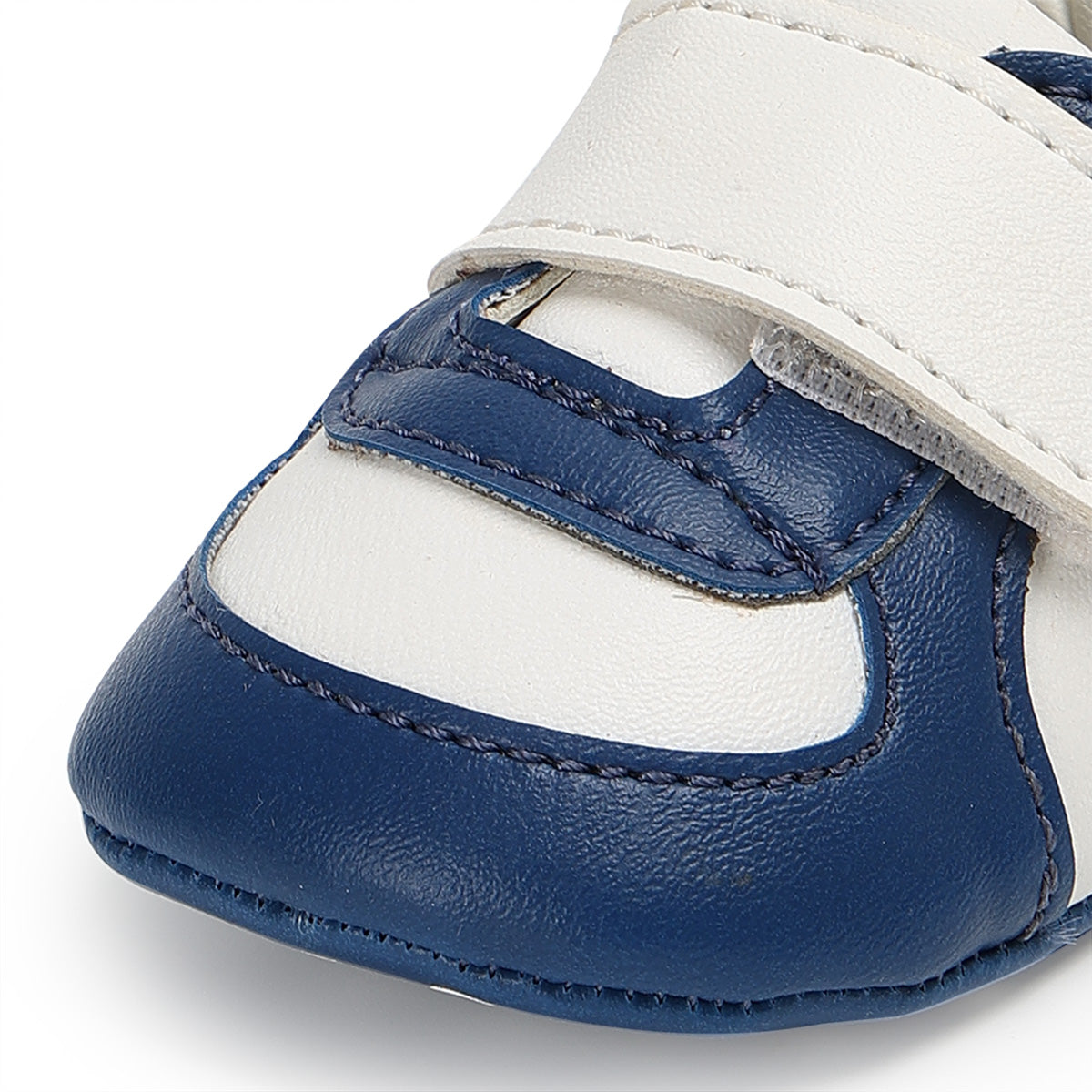 Baby Boys Colourblock Soft Sole Shoes, Blue and White