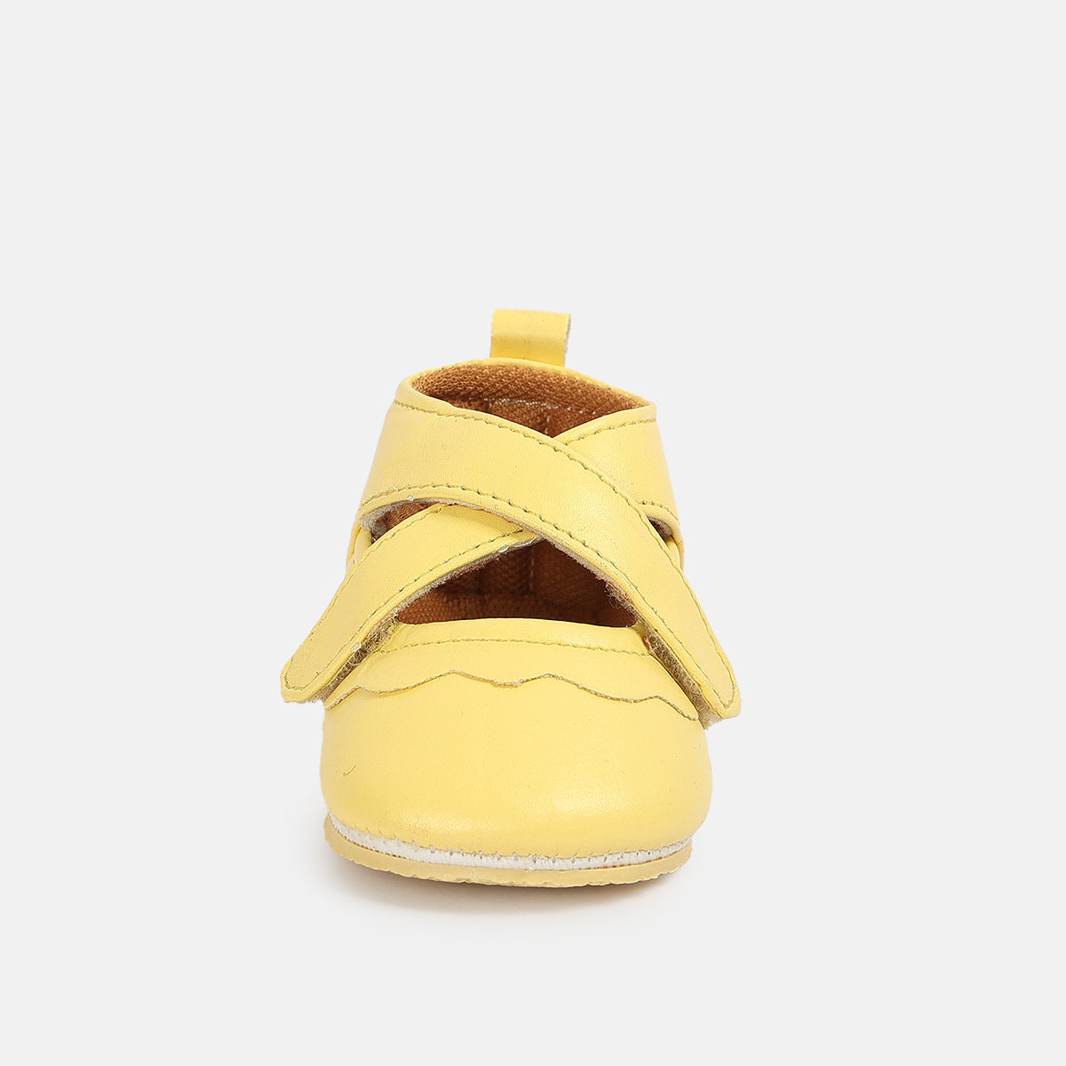 Girls Yellow Pair Of Soft Sole Ballerinas