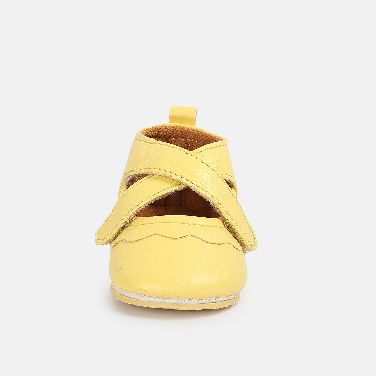 Girls Yellow Pair Of Soft Sole Ballerinas