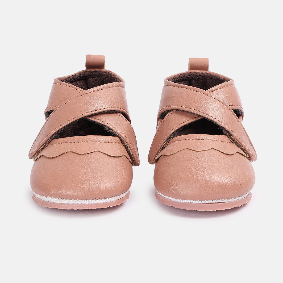 Baby Girls Soft Sole Shoes with Strap Closure, Pink