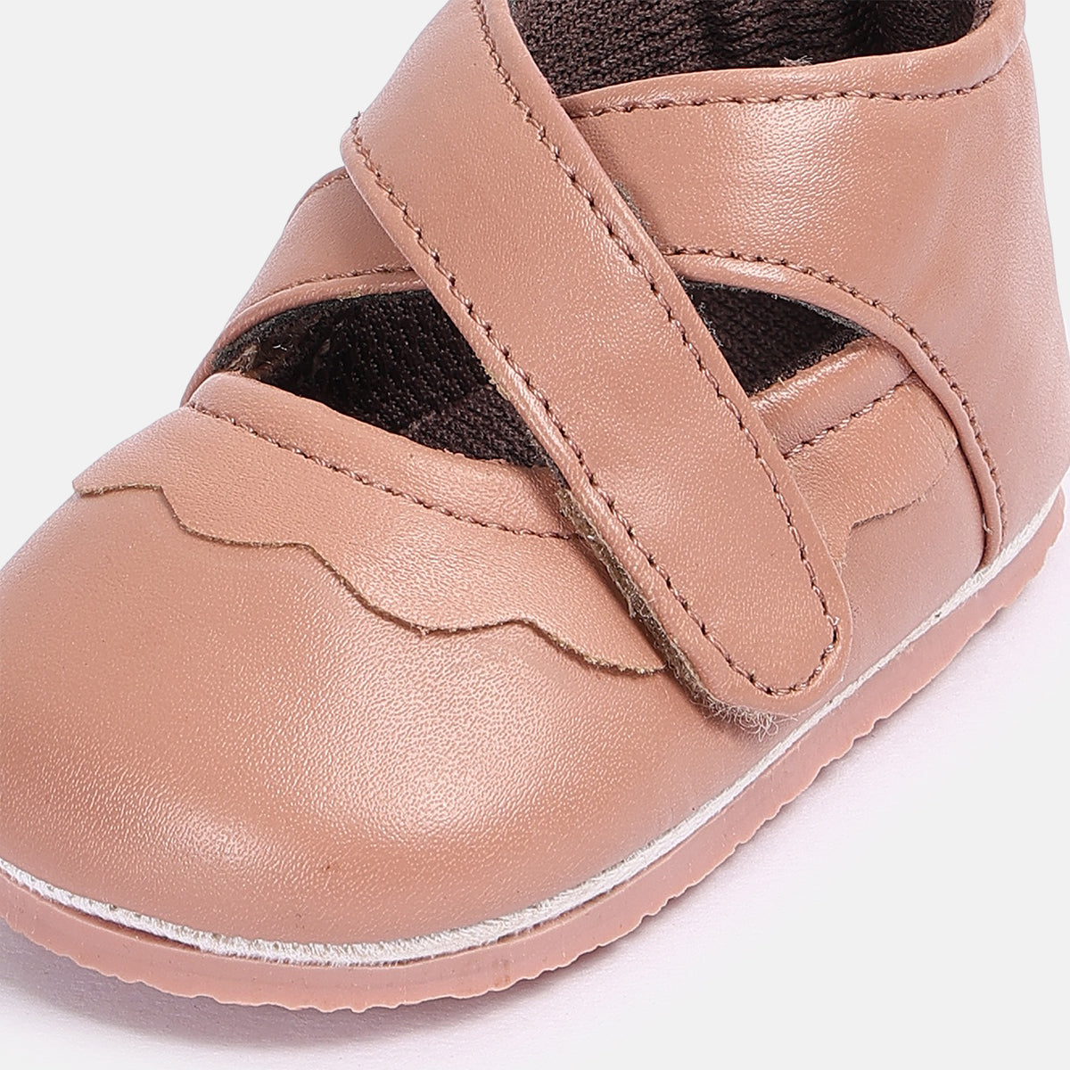 Baby Girls Soft Sole Shoes with Strap Closure, Pink