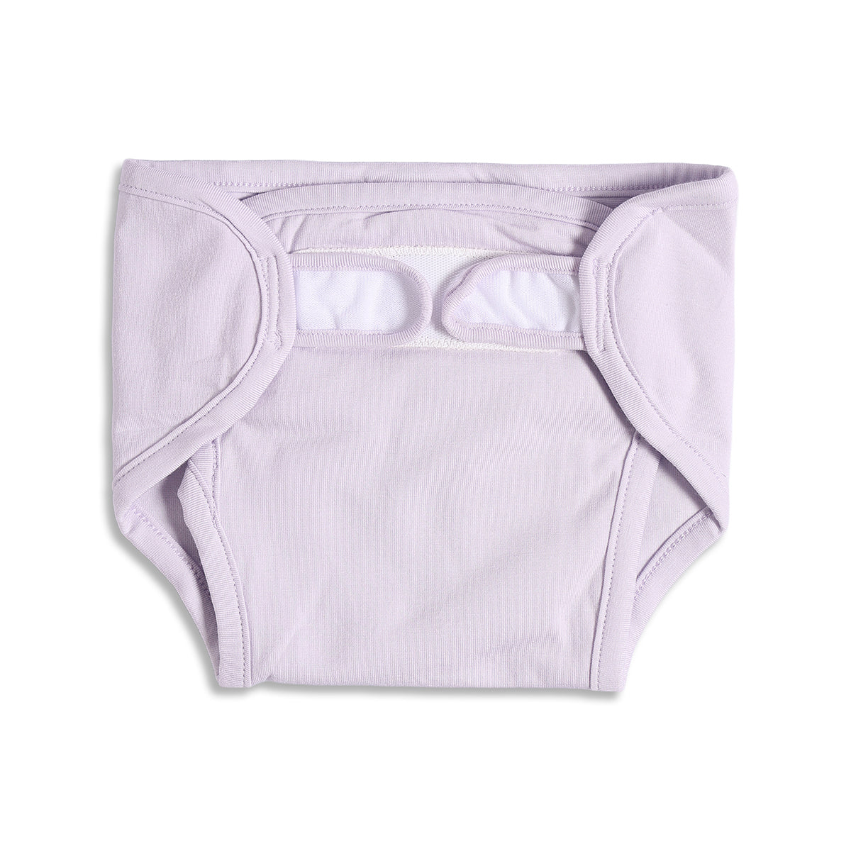 Baby Girls White and Lavender Printed Hook-and-Loop Nappy Pack of 3 Regular Fit Daily Wear Innerwear