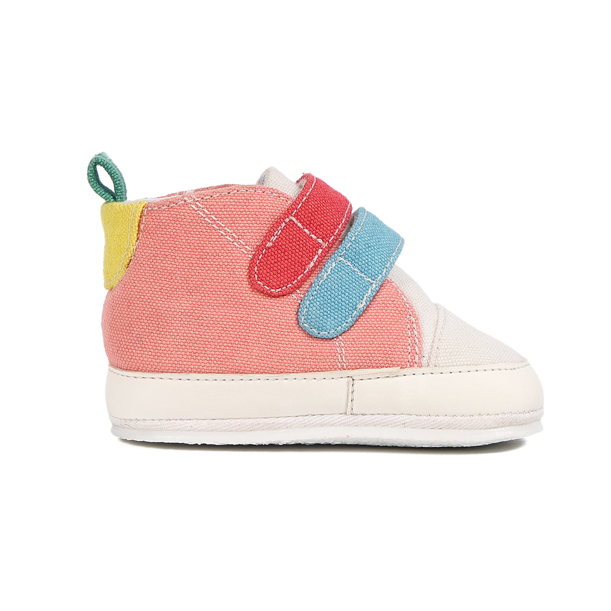 Baby Girls T-Shirt, Denim Pant & Shoes Everyday Outfit Bundle - White, Blue & Coral