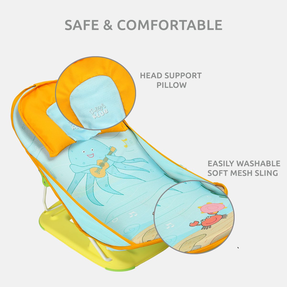 Yellow Printed Baby Bather