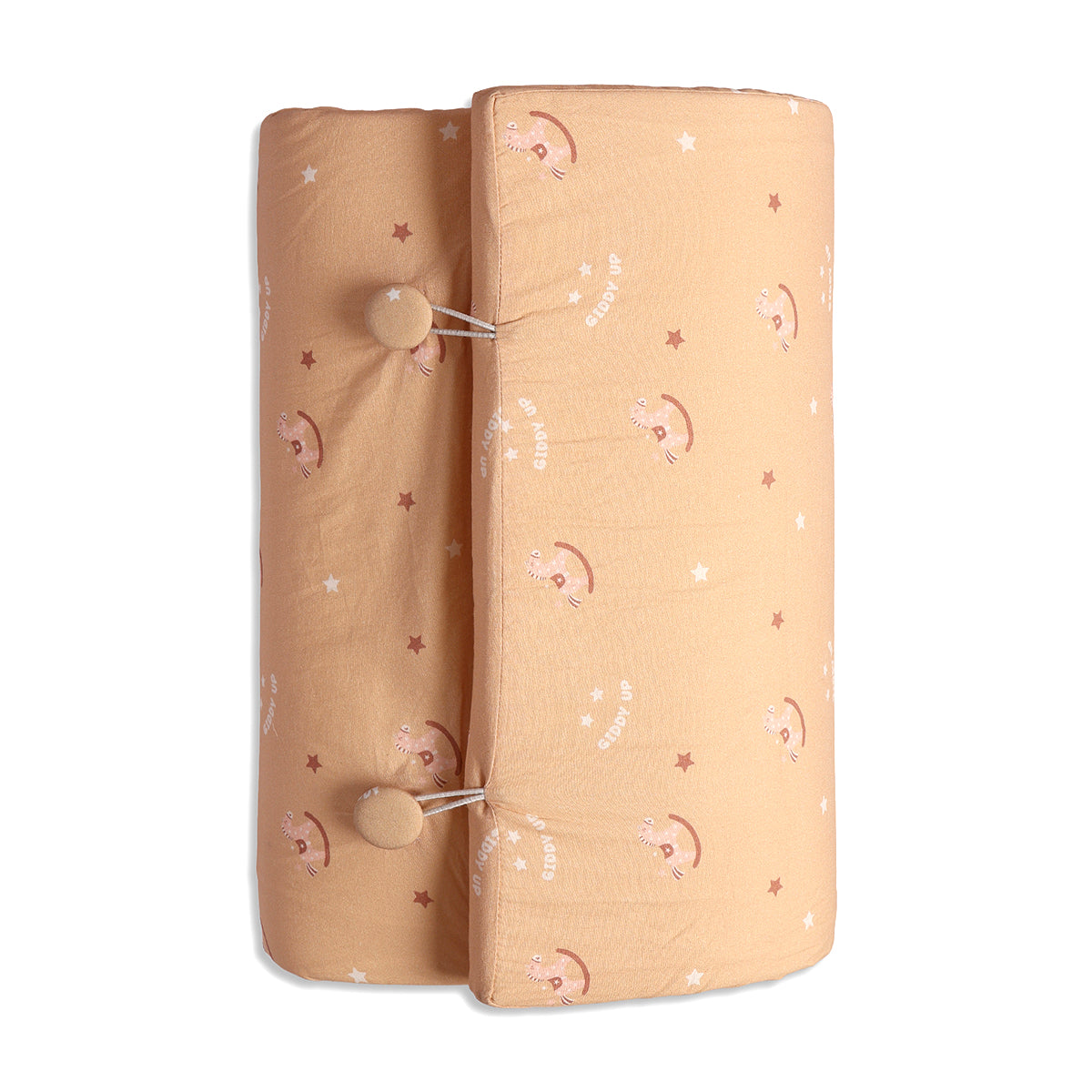 Baby Bedding Set With Pillow, Bolsters And Mattress, Peach