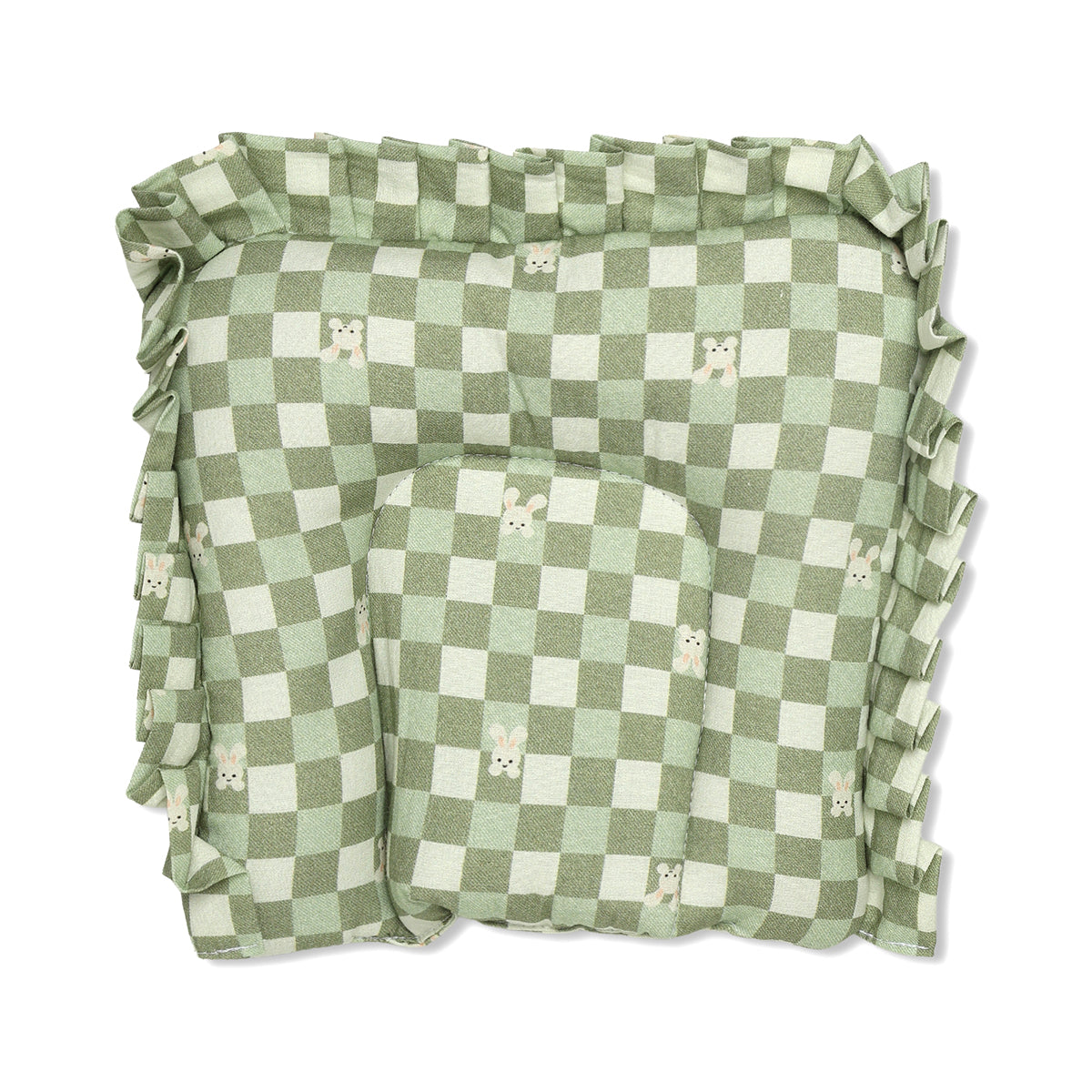 Baby Bedding Set With Pillow, Bolsters And Mattress, Green