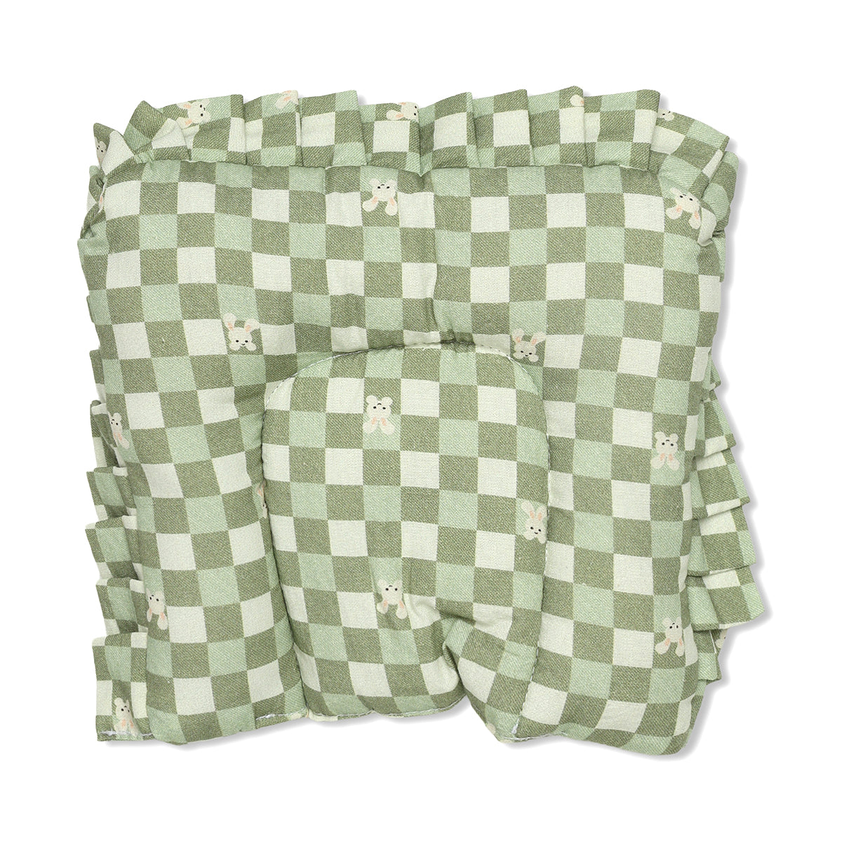 Baby Bedding Set With Pillow, Bolsters And Mattress, Green