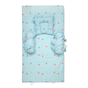 Baby Carry Nest With Mattress, Pillow And Bolsters, Blue
