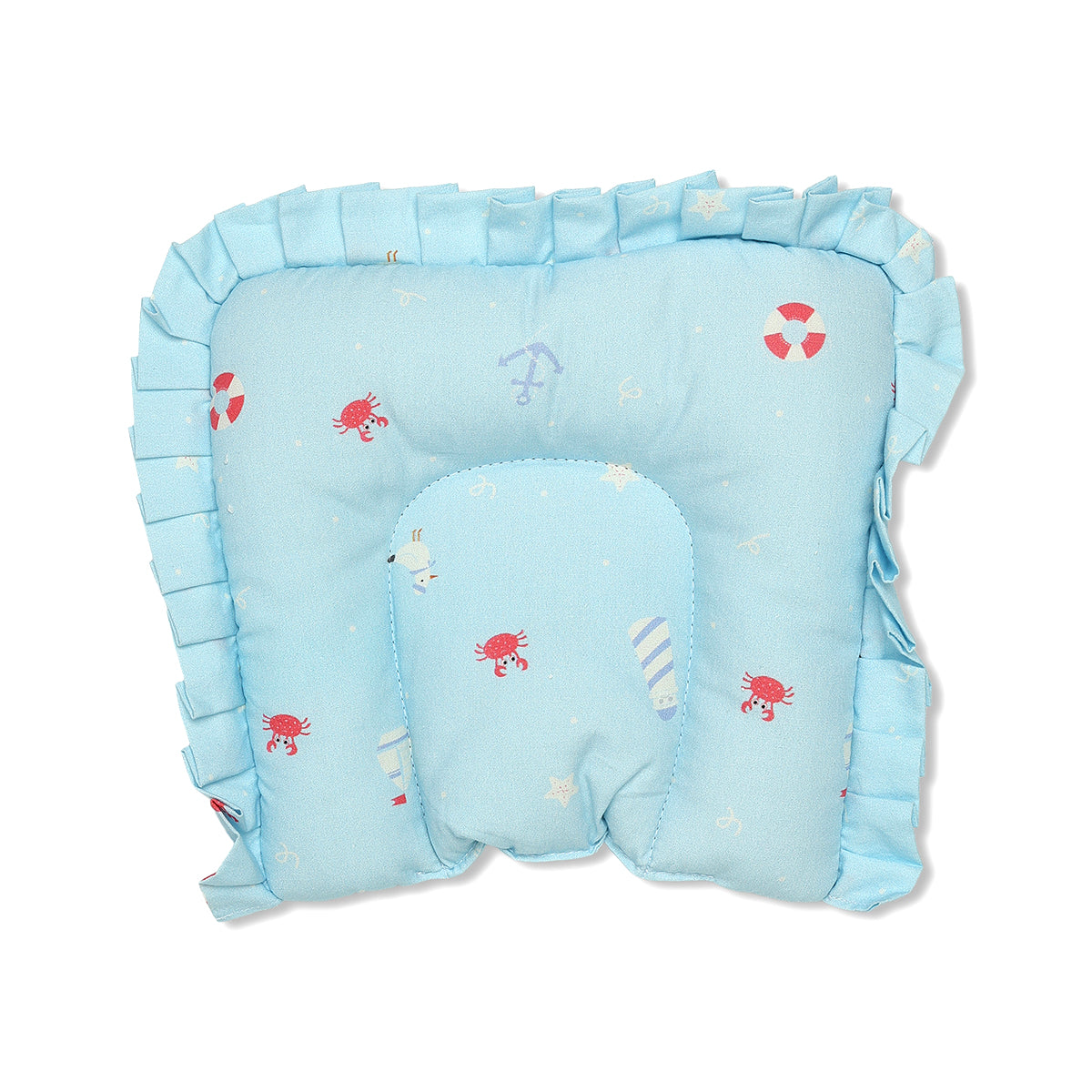 Baby Carry Nest With Mattress, Pillow And Bolsters, Blue