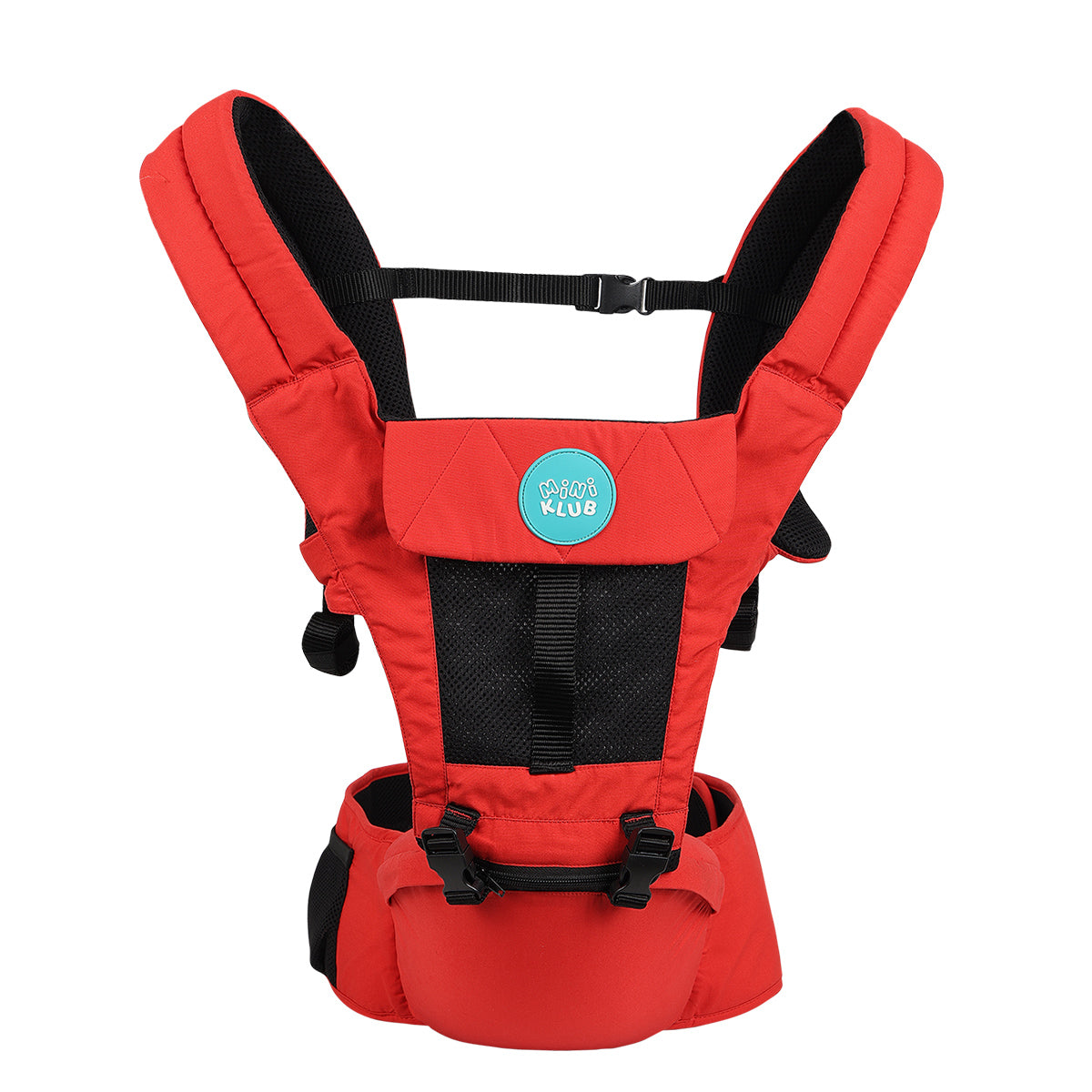 Baby Hip Seat Carrier with Safety Straps, Red