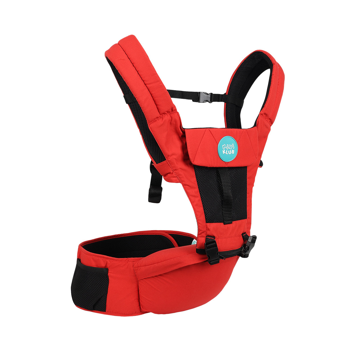 Baby Hip Seat Carrier with Safety Straps, Red