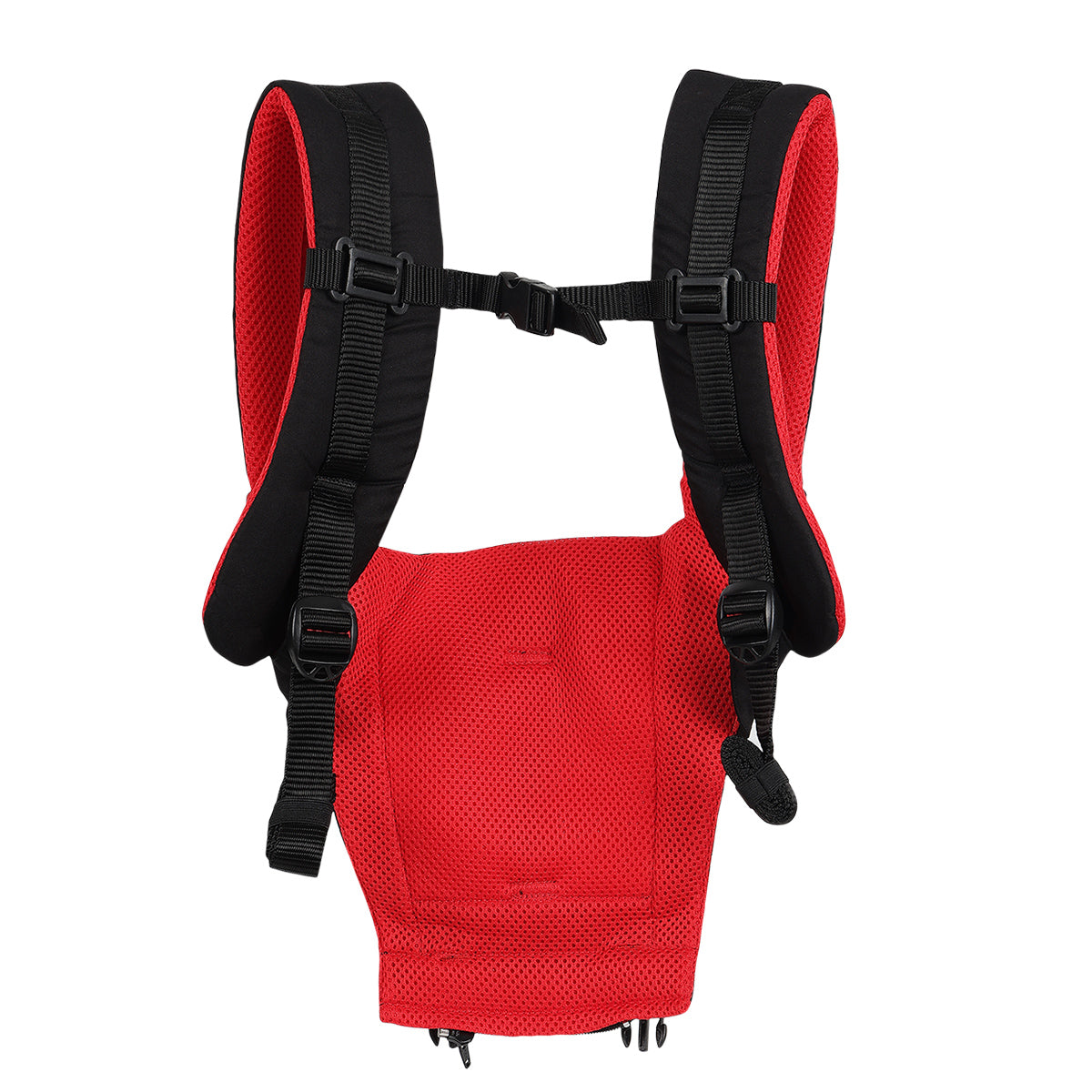 Baby Hip Seat Carrier with Safety Straps, Black and Red