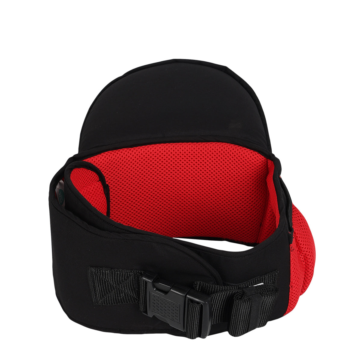 Baby Hip Seat Carrier with Safety Straps, Black and Red