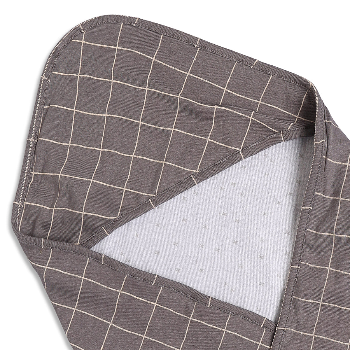 Baby Unisex White and Grey Printed Cotton Receiving Blanket Pack of 2 Regular Fit Baby Essentials