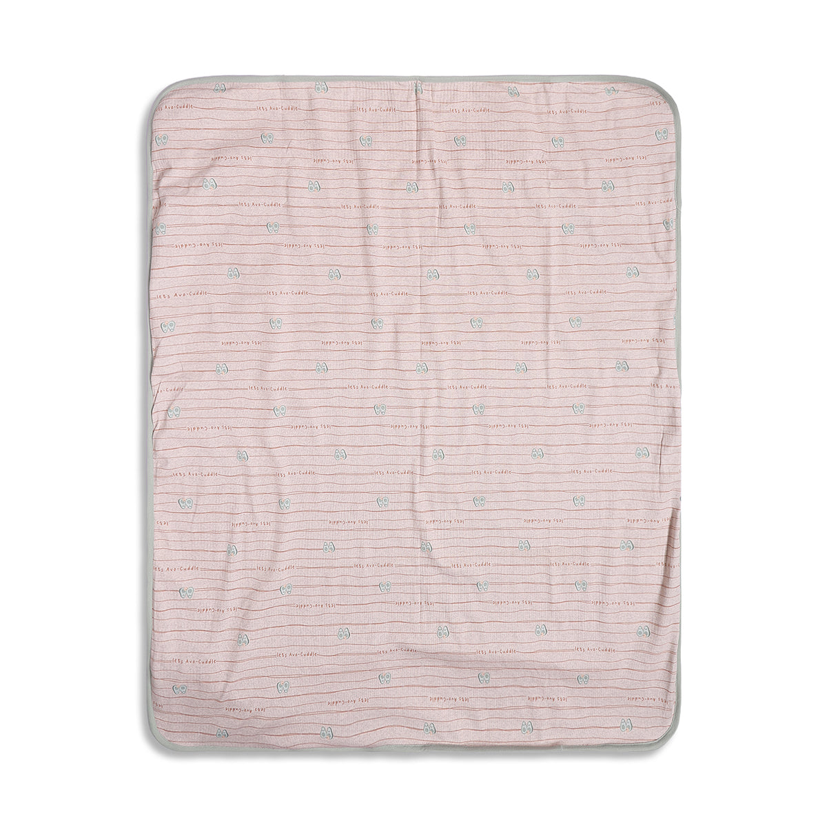 Baby Unisex Pink and Dark Grey Printed Receiving Blanket Pack of 2 Regular Fit Baby Essentials