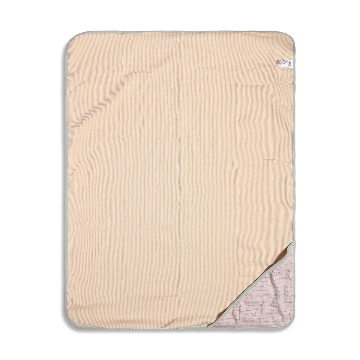 Baby Unisex Pink and Dark Grey Printed Receiving Blanket Pack of 2 Regular Fit Baby Essentials