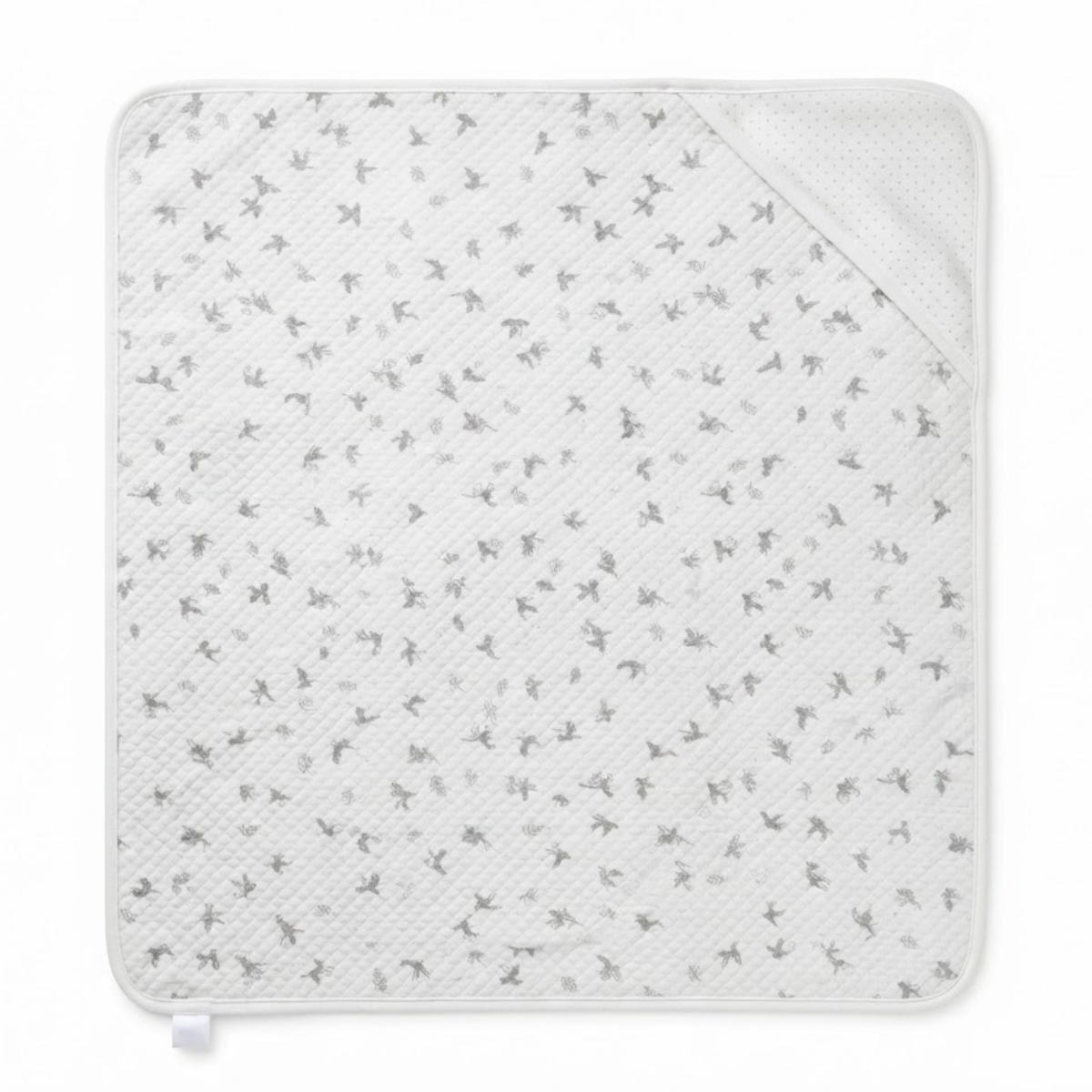 Baby White and Grey Cotton Waterproof Bed Protector Sheet Soft and Reusable