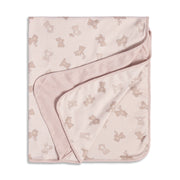 Baby Unisex Beige Teddy Printed Receiving Blanket Regular Fit Baby Essentials