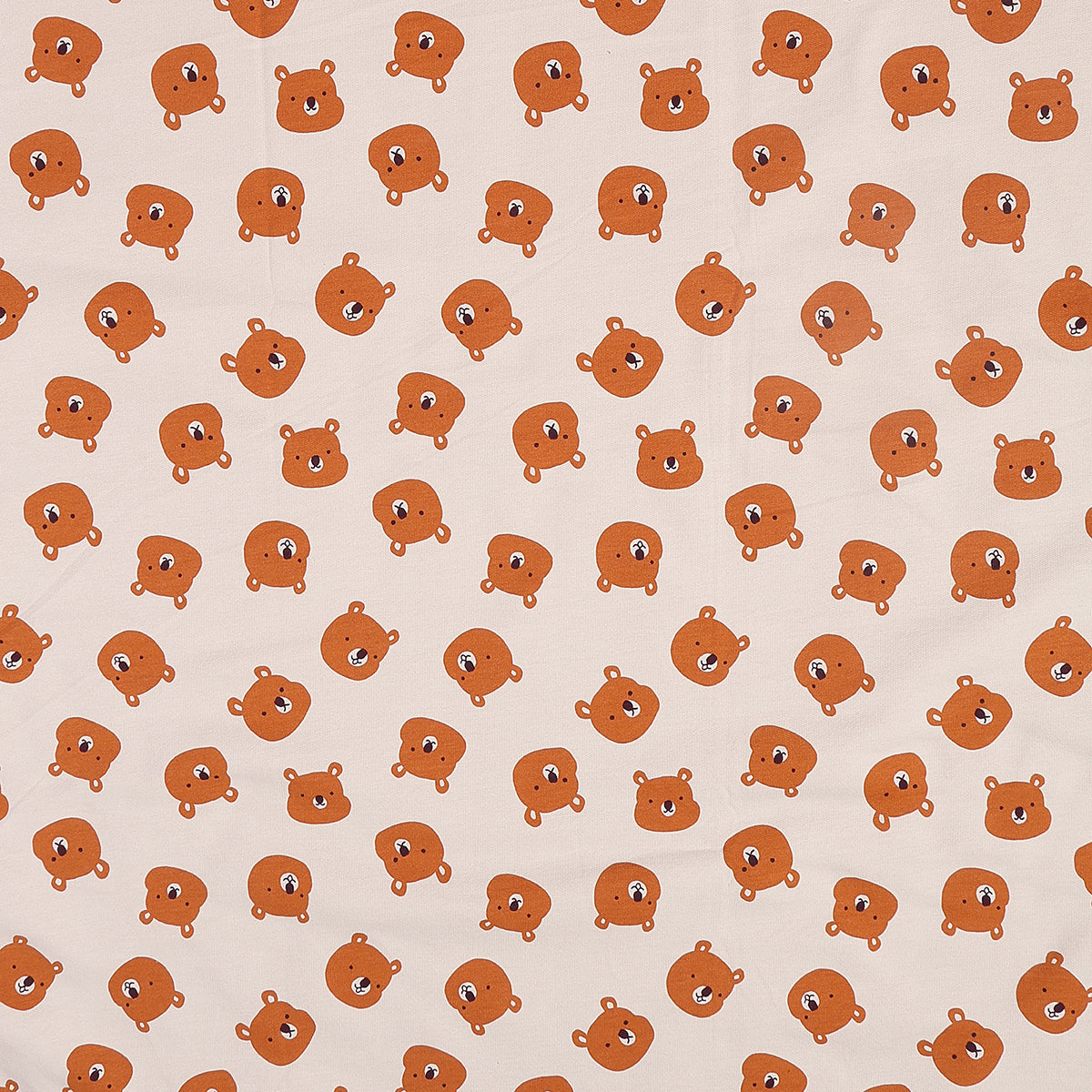 Baby Unisex Beige and Brown Teddy Printed Reversible Receiving Blanket Regular Fit Baby Essentials