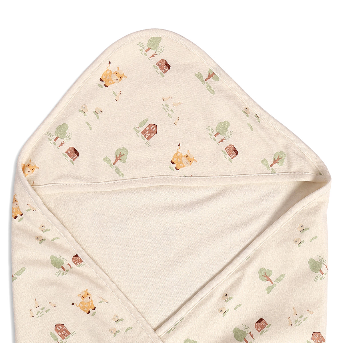 Baby Boys Animal Print And Striped Receiving Blanket Pack Of 2, Yellow And Off White