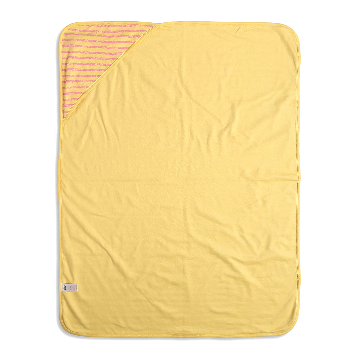 Baby Boys Animal Print And Striped Receiving Blanket Pack Of 2, Yellow And Off White
